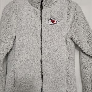 Kids Sherpa Jacket with Logo - Gray